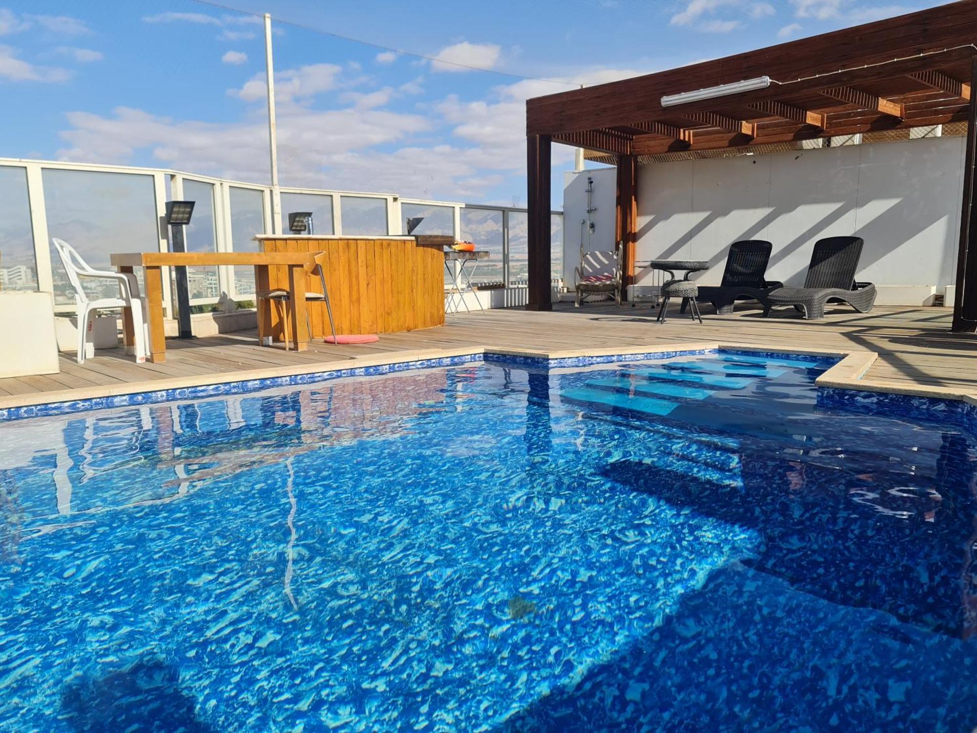 엘라트 Exclusive Top Luxury Penthouse Near The Sea With Privat Roof-Pool 아파트 외부 사진